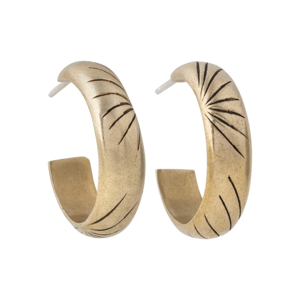 Golden rays chunky hoops