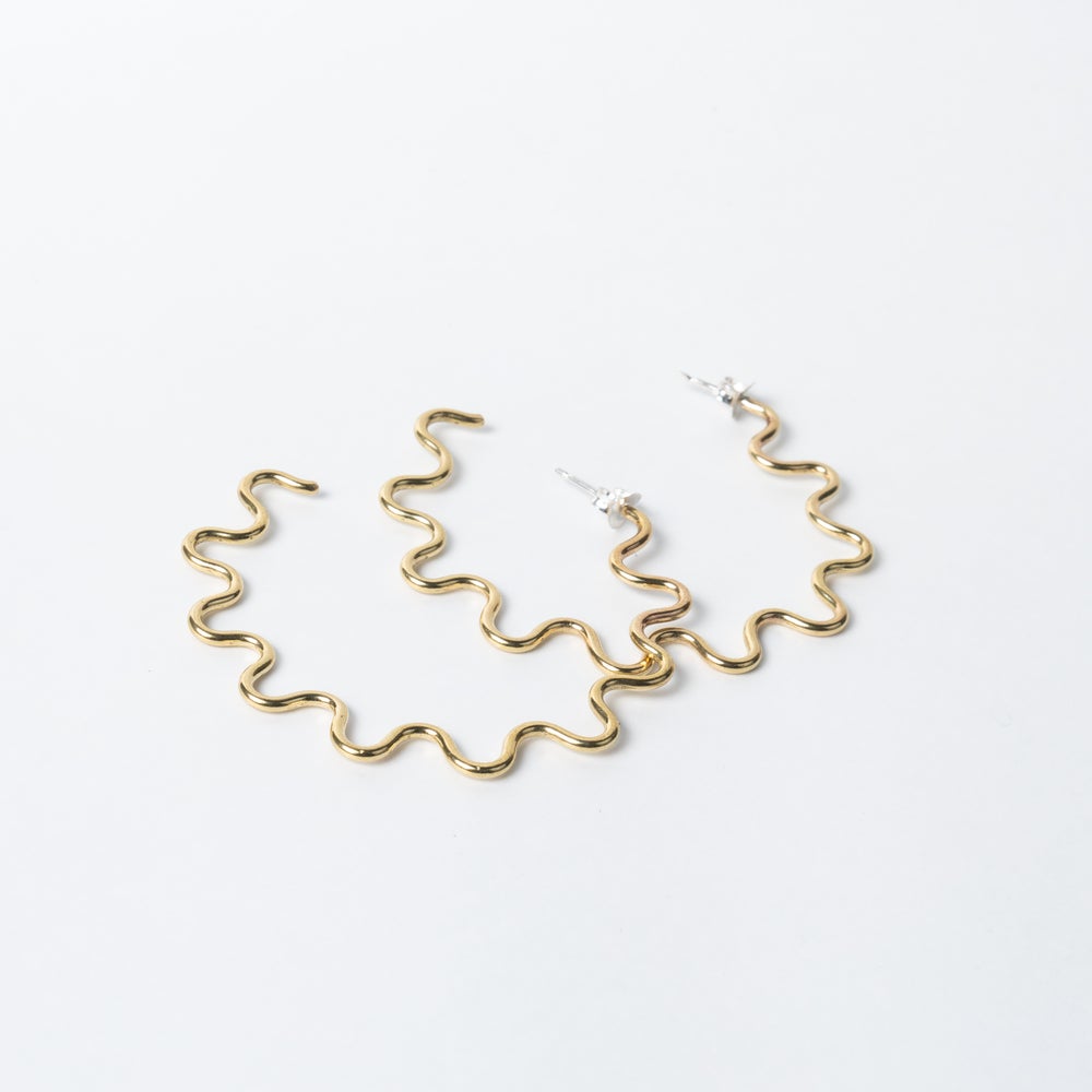 Wavy hoops sale